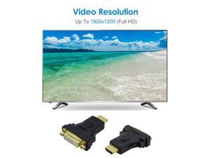 LUOM Gold Plated Bi-Directional DVI to HDMI - HDMI Male To DVI-D Female 24+5/24+1 DVI Converter Adapter (3 Pack) 1080P Converter for PS3,PS4,TV Box,Blu-ray,Projector,HDTV LUOM Gold Plated Bi-Directional DVI to HDMI - HDMI Male To DVI-D Female 24+5/24+1 DVI Converter Adapter (3 Pack) 1080P Converter for PS3,PS4,TV Box,Blu-ray,Projector,HDTV