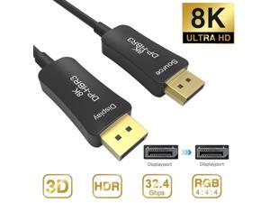 Luom Displayport 1 4 Cable 8k 60hz 4k 144hz 4k 1hz Displayport To Displayport Cable Dp 1 4 Hbr3 Cord Hdr Vesa Certified 50m 164ft Newegg Com