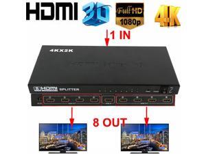 8 Port 1x8 HDMI Splitter 8 Way HDMI Powered Splitter Ultra HD 4K,Full HD 1080P 3D Support One Input to Eight Outputs Compatible for Projector, HDTV, STB, DVD, PS3 Etc, Power Supply Adapter Include 8 Port 1x8 HDMI Splitter 8 Way HDMI Powered Splitter Ultra HD 4K,Full HD 1080P 3D Support One Input to Eight Outputs Compatible for Projector, HDTV, STB, DVD, PS3 Etc, Power Supply Adapter Include