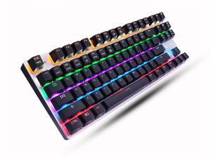 LUOM Phantom 87-Keys Mechanical Keyboard, RGB LED Backlight, Red Switch, Excellent for Gamers, Black