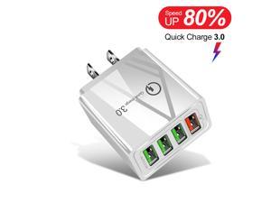 Quick Charge 30 48W QC 30 40 Fast charger USB portable Charging Mobile Phone Charger For iPhone Samsung Xiaomi Huawei AdapterWhite