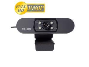 LUOM H800 2.0Megapixel Camera HD 1080P Webcam Built-in Microphone Manually Focus High-end Video Call Web Camera CMOS  1920 *1080 Dynamic Resolution for PC Laptop Skype YouTube, Black