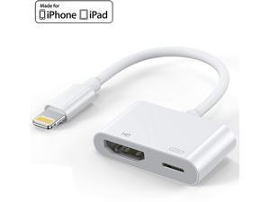 (Apple MFi Certified) Lightning to HDMI, 1080P Lightning Digital AV Audio Converter, HDMI Sync Screen with Charging Port Compatible for iPhone, iPad and iPod on Monitor/HD TV/Projector (Apple MFi Certified) Lightning to HDMI, 1080P Lightning Digital AV Audio Converter, HDMI Sync Screen with Charging Port Compatible for iPhone, iPad and iPod on Monitor/HD TV/Projector