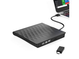 LUOM External DVD Drive for Laptop, Portable High-Speed USB-C&USB 3.0 CD Burner/DVD Reader Writer for PC Desktops, Compatible with Windows/Mac OSX/Linux (SLS01), Black LUOM External DVD Drive for Laptop, Portable High-Speed USB-C&USB 3.0 CD Burner/DVD Reader Writer for PC Desktops, Compatible with Windows/Mac OSX/Linux (SLS01), Black