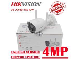 NEW Hikvision DS-2CV2041G2-IDW Built-in Two-Way Audio 4MP AcuSense Wifi Wireless Bullet Network Camera Video Surveillance Provides Real-time Security IR 2.8mm Fixed Camera WDR IP67 H265+ Upgradeable