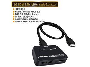 8K HDMI 2.1 Extractor Audio 4K 2160P 120Hz RGB HDMI Splitter Atmos PS5 –  Navceker Store