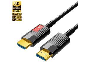 8K HDMI 2.1 Fiber Optic Cable 33ft, Ultra High Speed 48Gbps HDMI Cable, 4K  120Hz 144Hz 2K 240Hz Gaming HDMI Cable 2.1 Certified, eARC HDCP 2.2&2.3 HDR  10+ Dolby for PS5/Xbox Series X/Apple TV 8K 