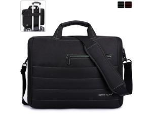BRINCH Laptop Bag 17.3 Inch Classic Padded Briefcase Messenger Bag with Shoulder Strap and Handle for Laptop Notebook Chromebook Ultrabook - Black/Green BRINCH Laptop Bag 17.3 Inch Classic Padded Briefcase Messenger Bag with Shoulder Strap and Handle for Laptop Notebook Chromebook Ultrabook - Black/Green