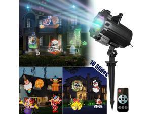 A-LIGHT Led Christmas Light Projector -Newest Version Bright Led Landscape Spotlight with 16 Slides Dynamic Lighting Landscape Led Projector Light Show for Halloween, Party, Holiday Decoration