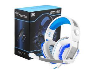 Beexcellent GM-2 Pro Gaming Over-Ear Headset with Mic, LED Lights and Volume Control Stereo Bass, Noise Cancelling, 3.5mm, for PS4 Xbox One, Laptop, PC, Tablet, Most Smartphones (White) Beexcellent GM-2 Pro Gaming Over-Ear Headset with Mic, LED Lights and Volume Control Stereo Bass, Noise Cancelling, 3.5mm, for PS4 Xbox One, Laptop, PC, Tablet, Most Smartphones (White)