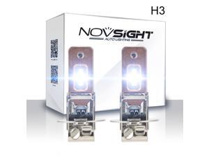 NOVSIGHT H3 LED Car Fog Light Bulbs All-in-One 60W 1,800 Lumens 6,000K Cool White - 2 Yr Warranty NOVSIGHT H3 LED Car Fog Light Bulbs All-in-One 60W 1,800 Lumens 6,000K Cool White - 2 Yr Warranty