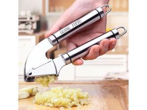 LUOMs Stainless Steel Garlic Press, Mincer and Crusher – Professional Grade, Dishwasher safe, Rusting-proof and Self Cleaning