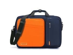 LUOM Convertible Laptop Bag Backpack, Multi-functional Water Resistant Messenger Bag Briefcase Business Travel College Laptop Shoulder Bag for Men / Women Fits Up to 17.3 Inch Laptop Computers,Orange