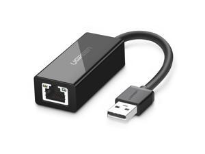 LUOM USB Ethernet Adapter USB 2.0 Network Card to RJ45 Lan for Windows 10 Xiaomi Mi Box 3 Nintend Switch Ethernet USB, Black
