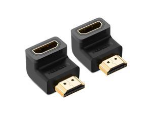 LUOM 2 Pack HDMI Adapter Right Angle 90 Degree Gold Plated HDMI Male to Female Connector Supports 3D 4K 1080P HDMI Extender for TV Stick Roku Stick Chromecast Xbox PS4 PS3 Nintendo Switch