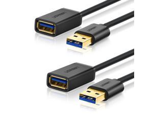 LUOM USB Extension Cable USB 3.0 Extender Cord Type A Male to Female Data Transfer Lead for Playstation, Xbox, USB Flash Drive, Card Reader, Hard Drive, Keyboard, Printer, Camera- (2 PACK, 6FT)