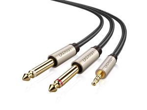 Amplifiers 3 Feet 6.35mm 1/4 TS Mono Audio Cable with Zinc Alloy Housing and Nylon Braid for iPhone J&D Gold-Plated Home Theater Devices 0.9 Meter Heavy Duty Copper Shell 6.35mm Mono Audio Cable