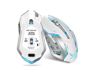ZERODATE X70 Dual-Mode Gaming Mouse 2400DPI Wireless Mouse Slient Button Computer Mouse Mice Cable Mouse- White ZERODATE X70 Dual-Mode Gaming Mouse 2400DPI Wireless Mouse Slient Button Computer Mouse Mice Cable Mouse- White