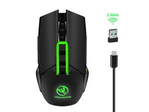 MOYUKAXIE X80 Wireless Gaming Mouse, 7-Button Design, 4800 DPI High Precision Optical Sensor, 5 Adjustable DPI Mice(4800/3200/2400/1600/1000), Comfortable Grips, Green+Black MOYUKAXIE X80 Wireless Gaming Mouse, 7-Button Design, 4800 DPI High Precision Optical Sensor, 5 Adjustable DPI Mice(4800/3200/2400/1600/1000), Comfortable Grips, Green+Black