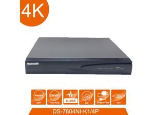 Hikvision Original 4 Channel CCTV System 4CH NVR POE DS-7604NI-K1/4P 1SATA 4 POE Ports HDMI and VGA Embedded Plug & Play Video Recorder, English version Hikvision Original 4 Channel CCTV System 4CH NVR POE DS-7604NI-K1/4P 1SATA 4 POE Ports HDMI and VGA Embedded Plug & Play Video Recorder, English version