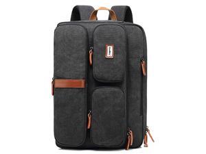 LUOM Convertible Backpack Shoulder Bag Messenger Bag Laptop Case Business Briefcase Leisure Handbag Multi-Functional Travel Rucksack Fits 17.3 Inch Laptop for Men/Women (Canvas Black) LUOM Convertible Backpack Shoulder Bag Messenger Bag Laptop Case Business Briefcase Leisure Handbag Multi-Functional Travel Rucksack Fits 17.3 Inch Laptop for Men/Women (Canvas Black)