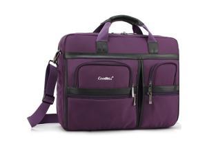 LUOM 17.3" Laptop Bag Laptop Briefcase Fits Up to 17.3 Inch Laptop Water-Repellent Gaming Computer Bag Shoulder Bag Large Capacity for Travel/Business/School/Men, CB-5003, Purple