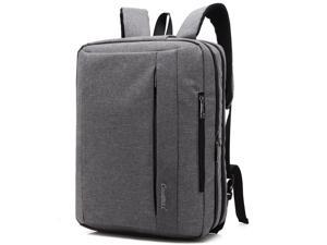 CoolBELL 17.3 Inches Convertible Laptop Messenger Bag Shoulder Bag Backpack Oxford Cloth Multi-Functional Briefcase for Laptop/MacBook/Tablet (CB-5501 Gray)