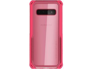 Ghostek Cloak Clear Grip Galaxy S10 Plus Case with Super Slim Shock Absorbing Bumper Heavy Duty Protection and Wireless Charging Compatible Cover for 2019 Samsung Galaxy S10+ (6.4 Inch) - (Pink)