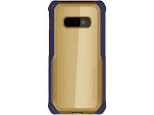 Ghostek Cloak Clear Grip Galaxy S10e Case with Super Slim Fit Shock Absorbing Bumper Heavy Duty Protection and Wireless Charging Compatible Cover for 2019 Samsung Galaxy S10e (5.8 Inch) - (Blue Gold)