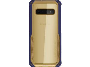 Ghostek Cloak Clear Grip Galaxy S10 Plus Case with Super Slim Shock Absorbing Bumper Heavy Duty Protection and Wireless Charging Compatible Cover for 2019 Samsung Galaxy S10+ (6.4 Inch) - (Blue Gold)