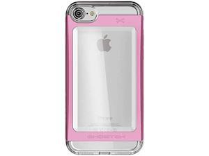 Ghostek Cloak Clear iPhone SE 2020 iPhone 8 iPhone 7 Case with Metal Bumper Design Shockproof Heavy Duty Protection Wireless Charging 2020 iPhone SE 2017 iPhone 8 2016 iPhone 7 47 Inch  Pink