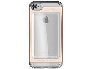 Ghostek Cloak Clear iPhone SE 2020 iPhone 8 iPhone 7 Case with Metal Bumper Design Shockproof Heavy Duty Protection Wireless Charging 2020 iPhone SE 2017 iPhone 8 2016 iPhone 7 47 Inch  Gold