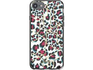 Scarlet Pink Leopard iPhone SE 2020 Case with Slim Sleek Stylish Protective Design and Shiny Gold Accents Phone Cover Designed for iPhone SE 2nd Gen iPhone 8 iPhone 7 47 Inch Pink Leopard