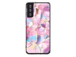 Scarlet Pink Stardust Galaxy S21 Plus Case with Slim Sleek Stylish Protective Design and Shiny Gold Accents Durable Phone Cover Designed for 2021 Samsung Galaxy S21 Plus 67 Inch Pink Stardust