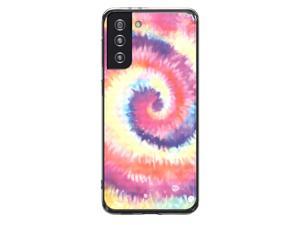Scarlet Pink Tie Dye Galaxy S21 Plus Case with Slim Sleek Stylish Protective Design and Shiny Gold Accents Durable Phone Cover Designed for 2021 Samsung Galaxy S21 Plus 67 Inch Pink Tie Dye