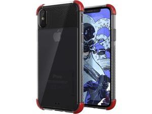 Ghostek Covert Military Grade Case Wireless Charging Compatible with iPhone X XS  Red