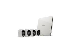 Refurbished: NETGEAR Arlo Smart Home Security Camera System - 4 HD, 100% Wire-Free, Indoor / Outdoor Cameras with Night Vision Battery Powered - VMS3430-100NAR