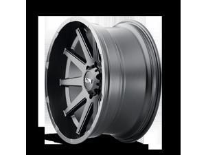 0 x 9. inches /8 x 165 mm, -12 mm Offset VISION OFF-ROAD NEMESIS BLACK Wheel with Matte Machined Face 