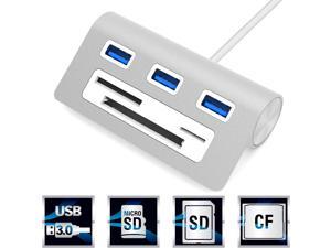 Sabrent Premium 3 Port Aluminum USB 3.0 Hub with Multi Card Reader