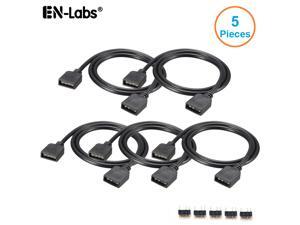 EnLabs 5V 3pin ARGB Female to Female 3 Pin Extension Connector Cord Wire for PC RGB Fan Cooler & 5050 3528 LED Light Strips-1.64FT - 5 Pack EnLabs 5V 3pin ARGB Female to Female 3 Pin Extension Connector Cord Wire for PC RGB Fan Cooler & 5050 3528 LED Light Strips-1.64FT - 5 Pack