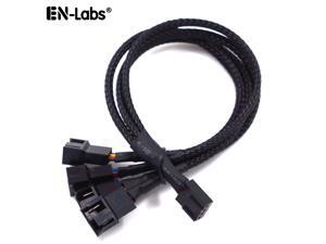 PWM Fan Splitter Cable Hub 1 to 4 Power Adpater,Motherboard PMW 4-pin Fan Sleeved Braided Y Splitter Internal Power Extension Cable for Computer CPU/Case Fan 1x4 Converter - 10 inches PWM Fan Splitter Cable Hub 1 to 4 Power Adpater,Motherboard PMW 4-pin Fan Sleeved Braided Y Splitter Internal Power Extension Cable for Computer CPU/Case Fan 1x4 Converter - 10 inches