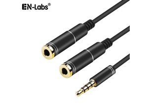 3.5mm Male to 2.5mm Female 3 Ring 4-Pole Jack Audio Adapter Converter for Headphone Earphone Headset Support MIC Function