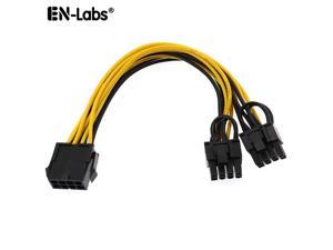 6 to 8 Pin PCI Express Power Converter Cord Cable Connector For CPU VideoCard TC 