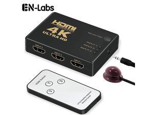 HDMI-compatible Switch 4K,3 Ports HDMI-compatible Switcher 4K@30Hz, 3D, Full HD, 1080P, 3 in 1 Out(3x1) Hub Switching w/ IR Remote Controller for PS4/PS3/PRO/Xbox/360/DVD Game Home