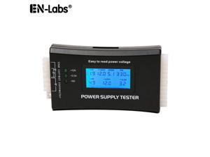 Digital LCD Power Supply Tester for ATX 20Pin & 24Pin, Computer Power Connector CPU P4/EPS 8Pin/PCIe 6-Pin/Molex 4 Pin/Floppy SP4/SATA HDD Power Interface PC Tools,1.8'' LCD Screen