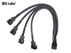 Lotsbestemming de jouwe Slang PWM Fan Splitter Cable Hub 1 to 4 Power Adpater,Motherboard PMW 4-pin Fan  Sleeved Braided Y Splitter Internal Power Extension Cable for Computer  CPU/Case Fan 1x4 Converter - 10 inches - Newegg.com