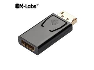 EnLabs CNPSDP2HD Gold Plated DisplayPort to HDMI Passive Converter - Compact Connector DP to HDMI Adapter - 1920x1080P