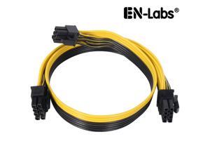 EnLabs PCIE6P28PSPL6020 PCIe 6pin to 8pin(6+2) Male to Male PCI-E Power Splitter Cable (60CM+20CM) for GPU Power Supply Breakout Board Adapter for Ethereum Mining ETH ZEC EnLabs PCIE6P28PSPL6020 PCIe 6pin to 8pin(6+2) Male to Male PCI-E Power Splitter Cable (60CM+20CM) for GPU Power Supply Breakout Board Adapter for Ethereum Mining ETH ZEC
