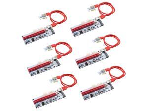 ITHOO 6 Pack 4 Solid Capacitors VER PCI Express PCI-e 1X to 16X Mining Riser Card Cable,USB 3.0 Bitcoin Miner Machine X16 to PCI e Mining ETH GPU Riser Adapter Power by SATA,Molex 4pin , 6pin ITHOO 6 Pack 4 Solid Capacitors VER PCI Express PCI-e 1X to 16X Mining Riser Card Cable,USB 3.0 Bitcoin Miner Machine X16 to PCI e Mining ETH GPU Riser Adapter Power by SATA,Molex 4pin , 6pin