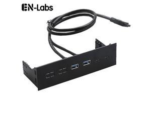 EnLabs FP525U32PL PC Case 5.25 inch front panel 2 Ports USB 3.0 USB Hub,60CM 2 x USB 3.0 Type A Female to Motherboard 20pin Splitter Cables -Black Plastic EnLabs FP525U32PL PC Case 5.25 inch front panel 2 Ports USB 3.0 USB Hub,60CM 2 x USB 3.0 Type A Female to Motherboard 20pin Splitter Cables -Black Plastic